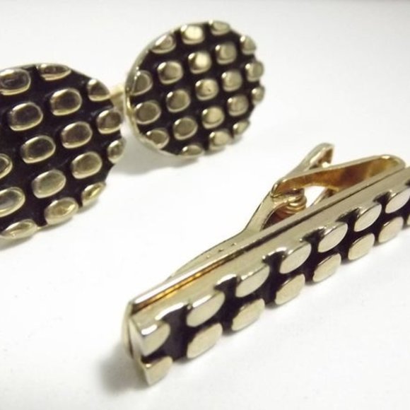 Colonial Cuff Links and Tie Bar Clip Set - Picture 4 of 4